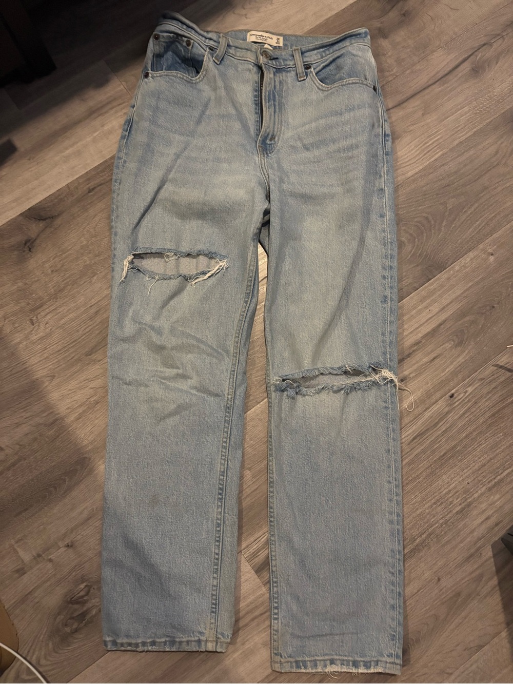 Light Blue Distressed Curve Love Jeans